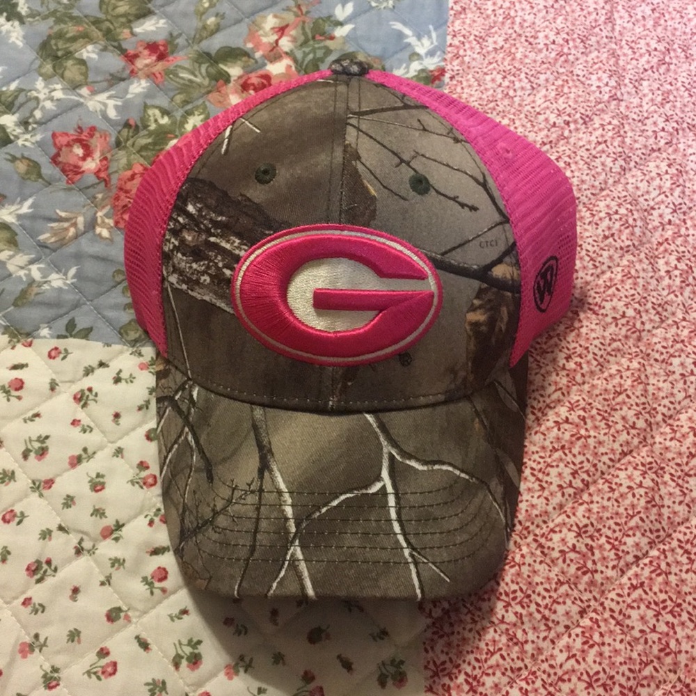 UGA pink camo trucker hat